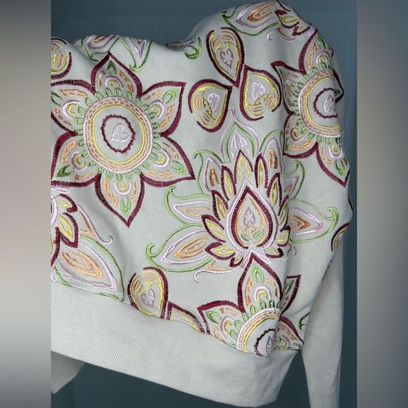 Anthropologie Tiny Helena Embroidered Floral Boho Pullover Sweater size XS - Picture 5 of 5
